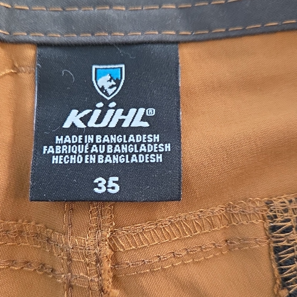 Kuhl Renegade 12" Teak Brown Shorts Size 35 - Picture 4 of 8